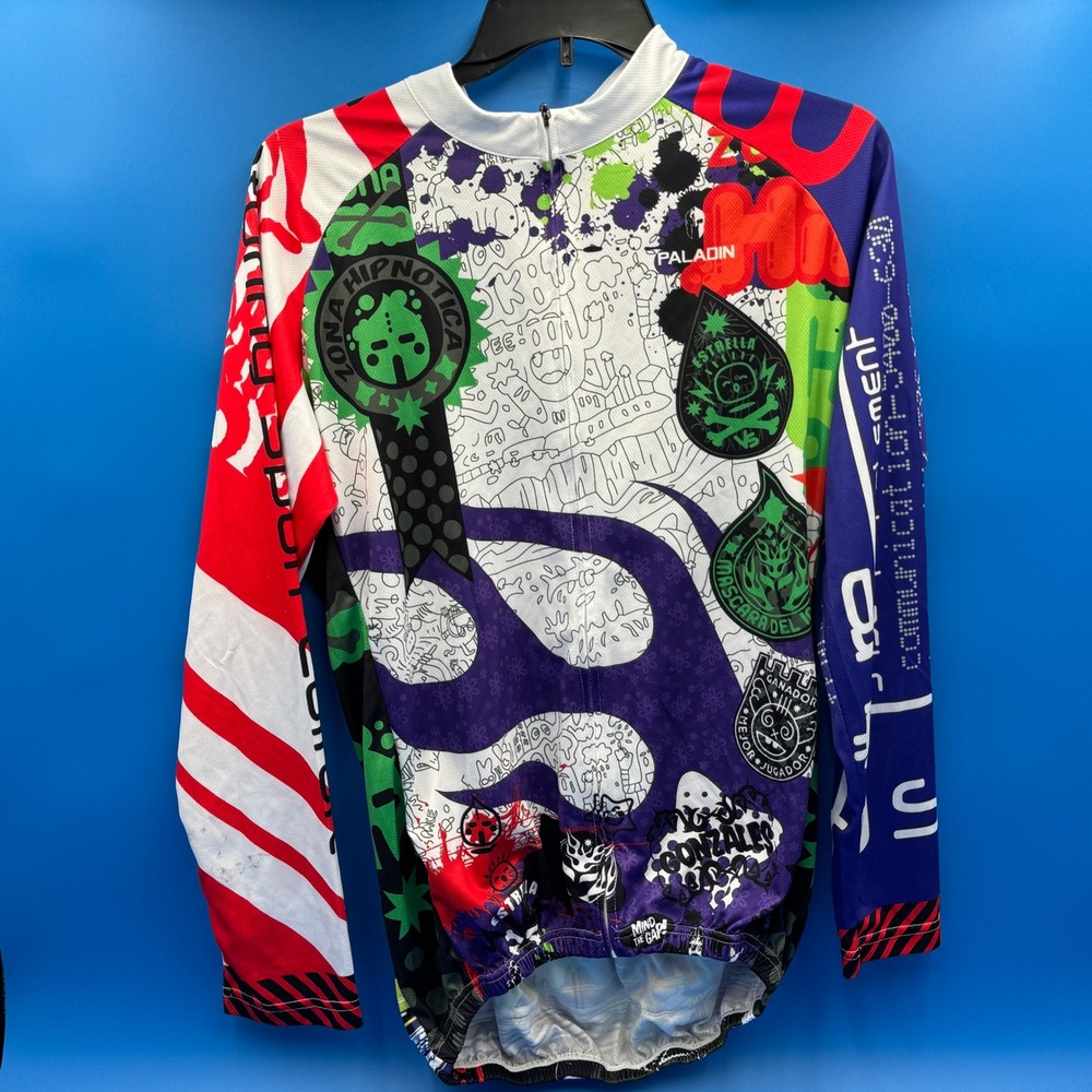Paladin XXXL Long Sleeve Cycling Jersey Graphic Print Full Zip Mens‎